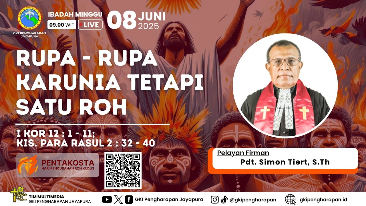 (08 JUNI 2025) IBADAH HARI PENTAKOSTA I JAM 09.00 WIT
