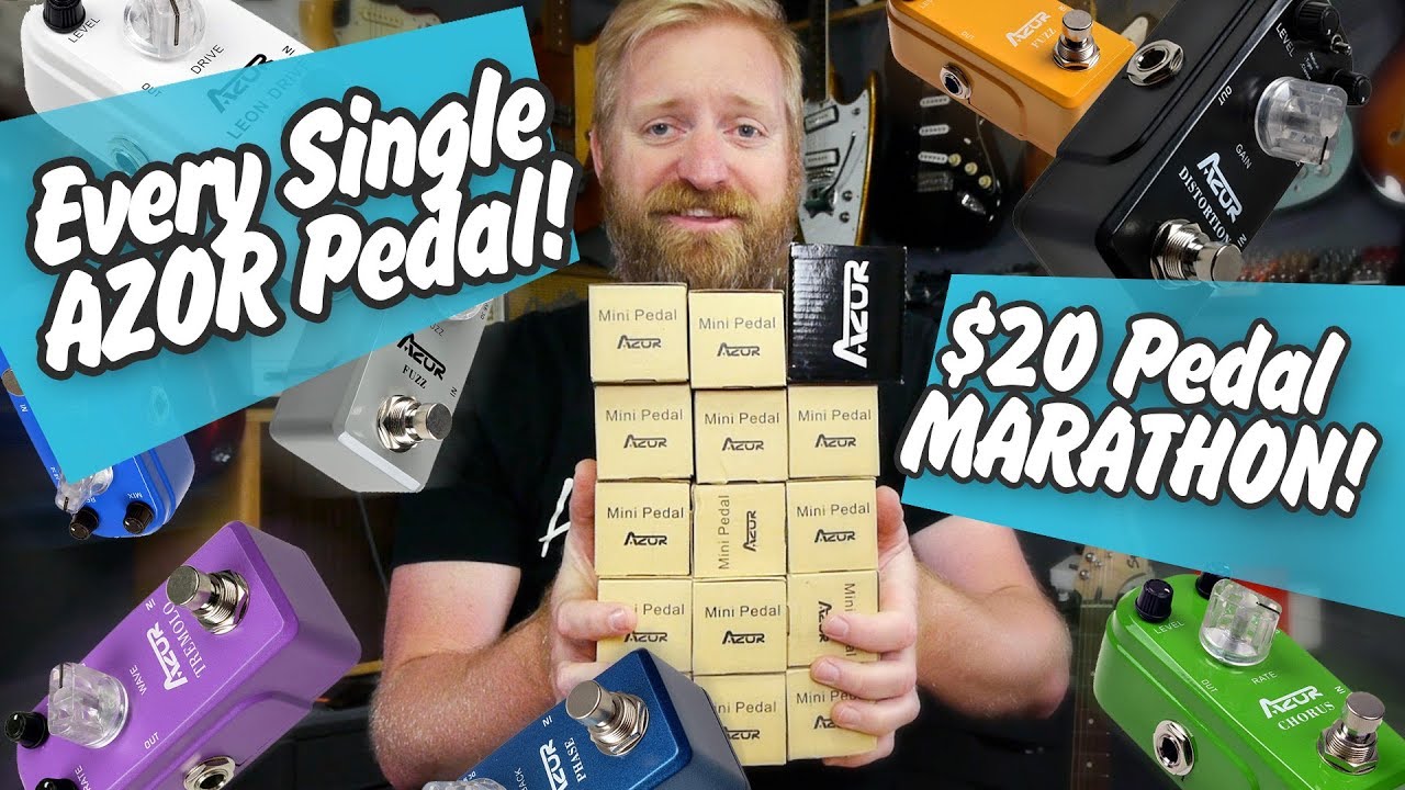 Every single AZOR pedal - FIFTEEN $20 PEDALS in one video - is this a world record? #AFFORDABOARD