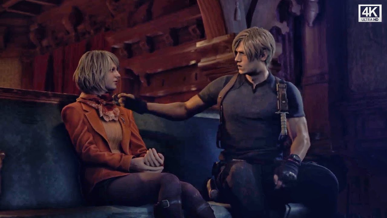 Leon and Ashley were flirting with each other for 7 minutes straight Resident Evil 4 Remake 4K60FPS