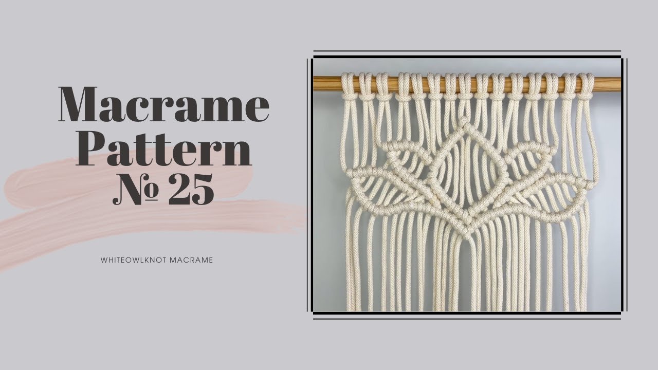 Macrame Pattern №25 / Lotus Flower Macrame Tutorial /Macrame Pattern Idea / Design by Whiteowlknot
