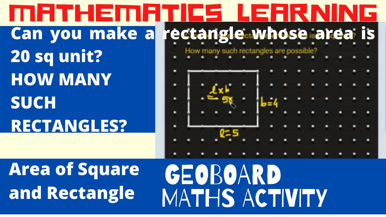 Geoboard | Maths Activity | Area of Rectangle and Square