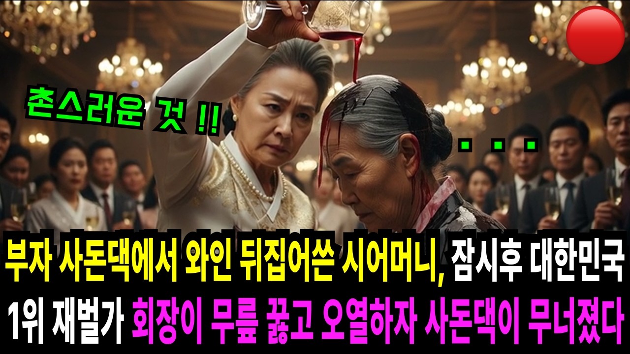 부자 사돈댁에서 와인 뒤집어쓴 시어머니, 잠시후 한국 1위 재벌 회장이 무릎 꿇고 오열하자 진실이 밝혀졌다 | 오디오북 | 사연라디오 | 노후사연 | 시니어드라마 |
