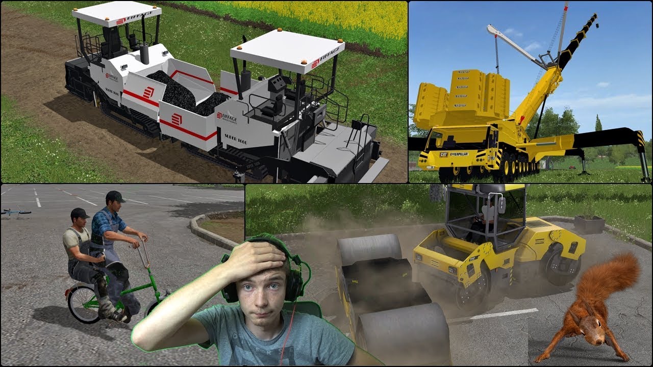 MASZYNA DO ASFALTU ! Motorynka,Dźwigi i inne  Najdziwniejsze mody do Farminga Simulator 2017