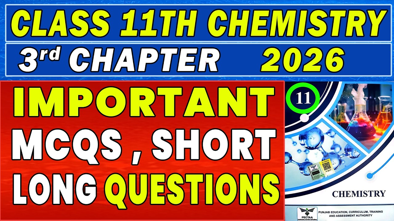 11th chemistry chapter 3 short questions | 11th Class Chemistry Guess Paper 2026 | 11 Chemistry 2026