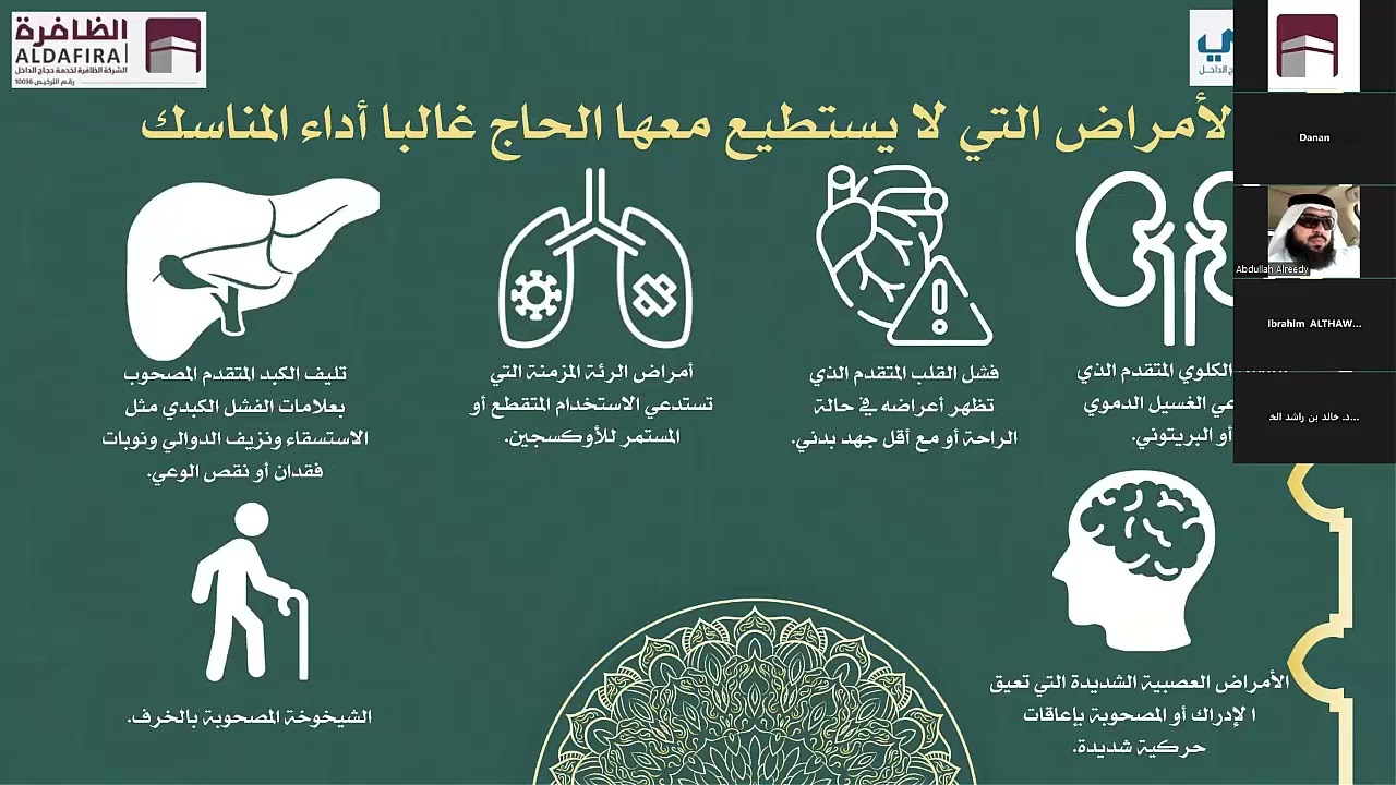 لقاء العادات لصحية والطبية في الحاج  تقديم الدكتور عبدالله حسني الريدي