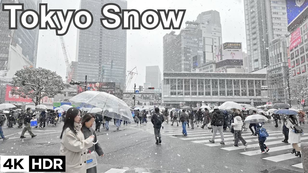 ⛄💕Super-Rare Snowy Shibuya!! Beauty in the World’s Busiest City in Tokyo 2026 4kHDR