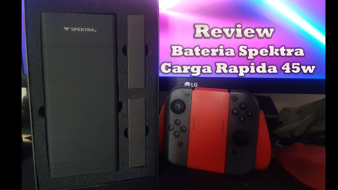 Batería Spektra con carga rápida de 45w y 30.000 mha.