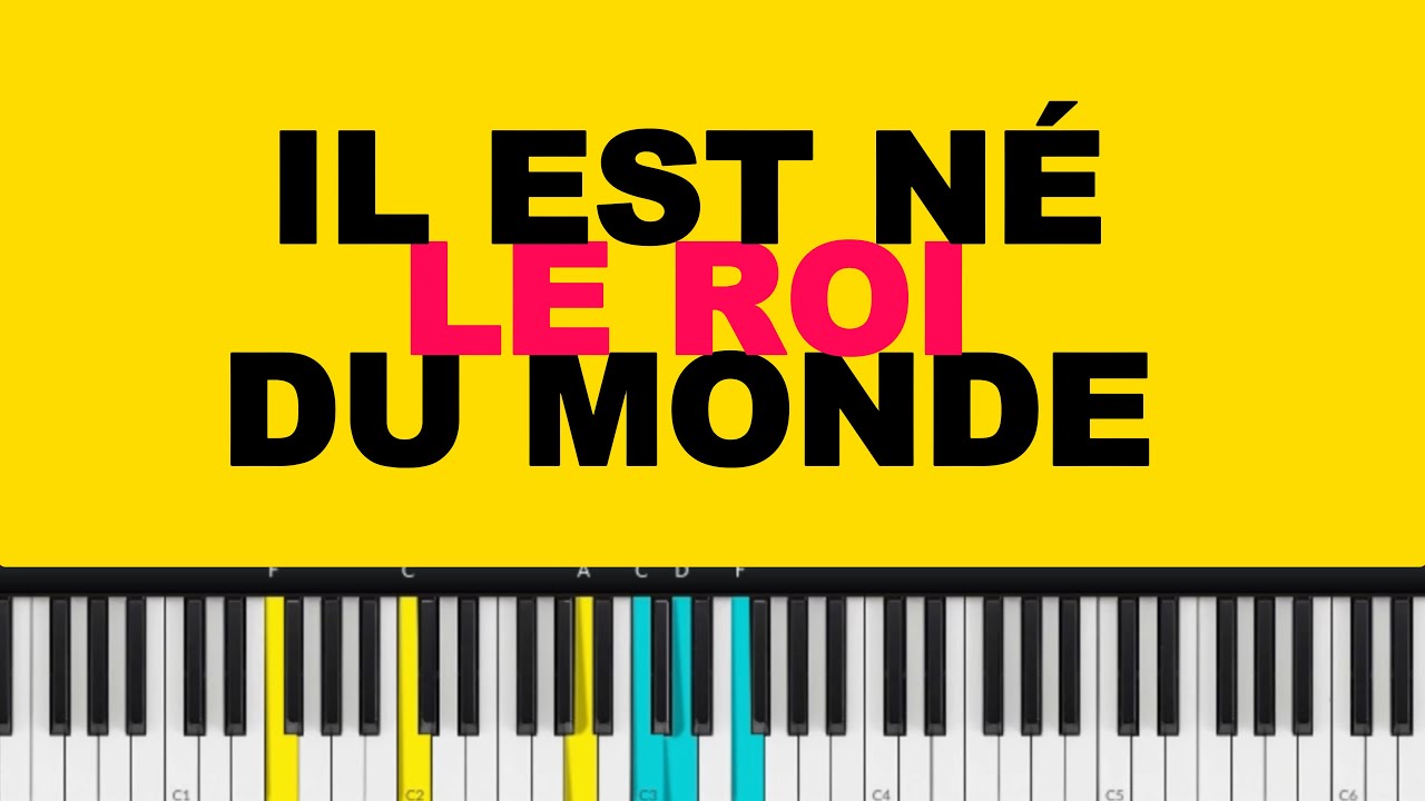 Il est né le Roi du monde paroles et accords piano | musique dans l'étable misérable | #piano