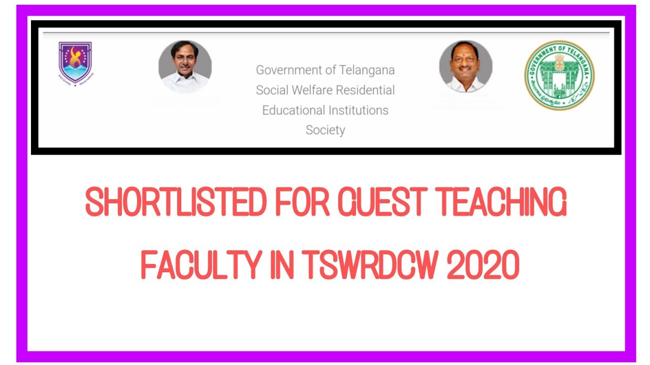 SHORTLISTED FOR GUEST TEACHING FACULTY  2020|   Latest News for Gurukula Guest Faculty Final Result