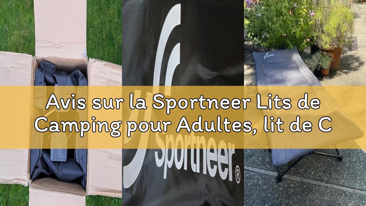 Avis sur la Sportneer Lits de Camping pour Adultes, lit de Couchage avec Coussin, Charge maximale de