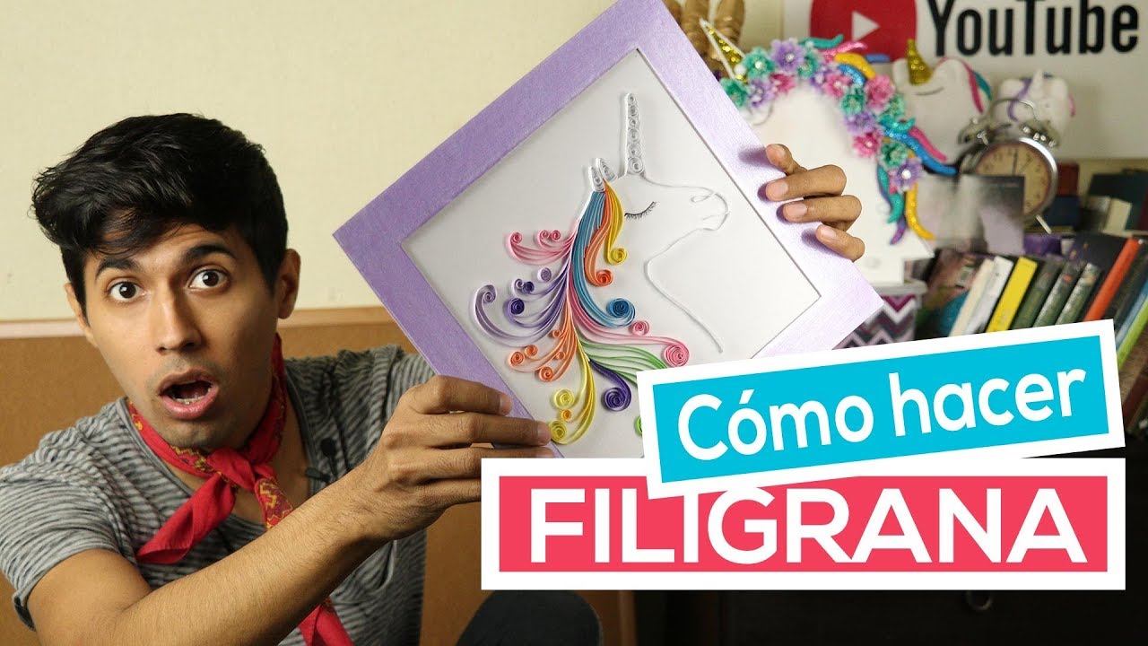 Cómo hacer FILIGRANA | Quilling Tutorial | Unicornio