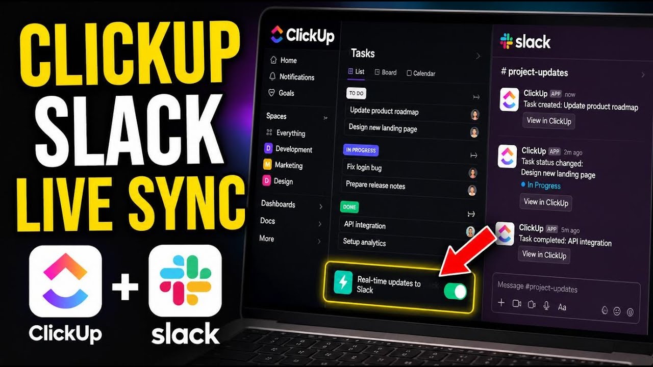 How to activate ClickUp and Slack for real-time status updates - Beginner Guide
