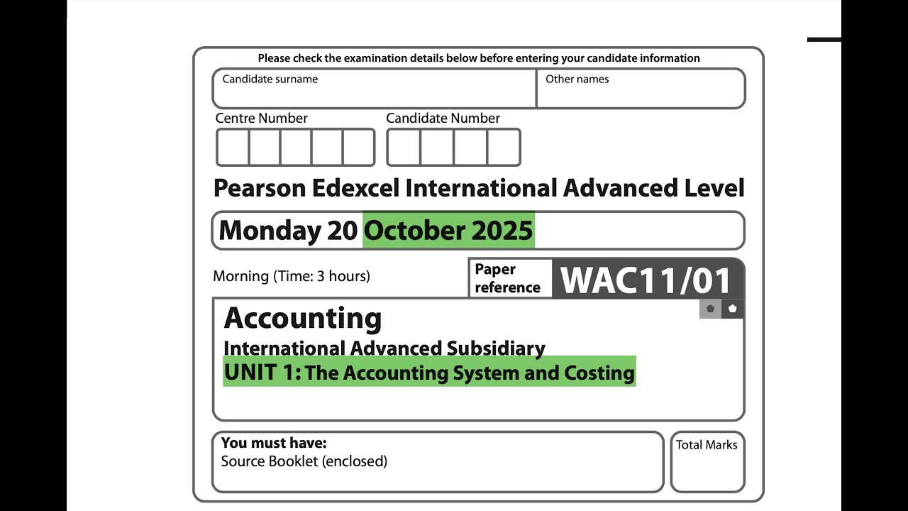 2 октября 2025 г. Модуль 1 IAL PEARSON EDEXCEL