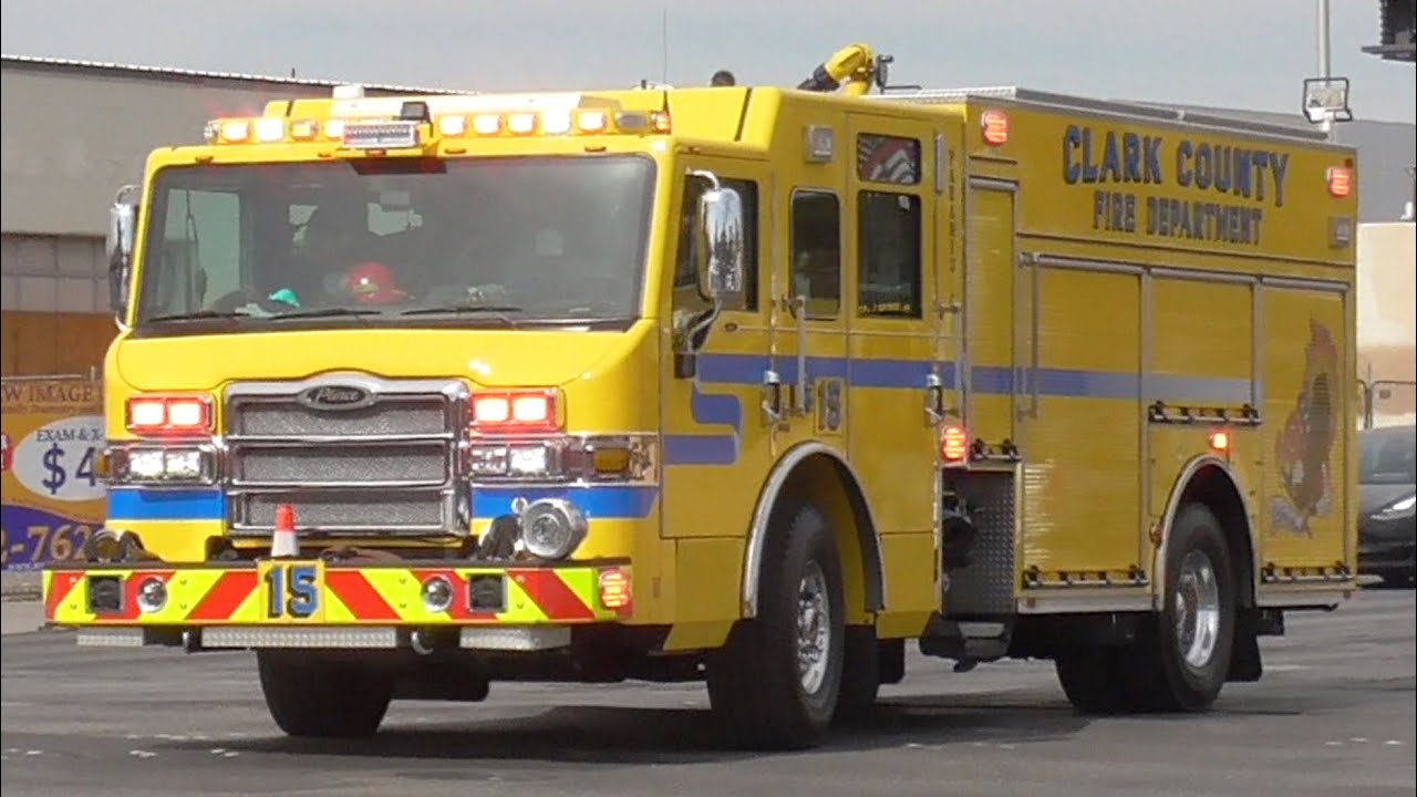 [AIR HORN] Clark County Fire Dept. Engine 15 Responding 2/9/2026