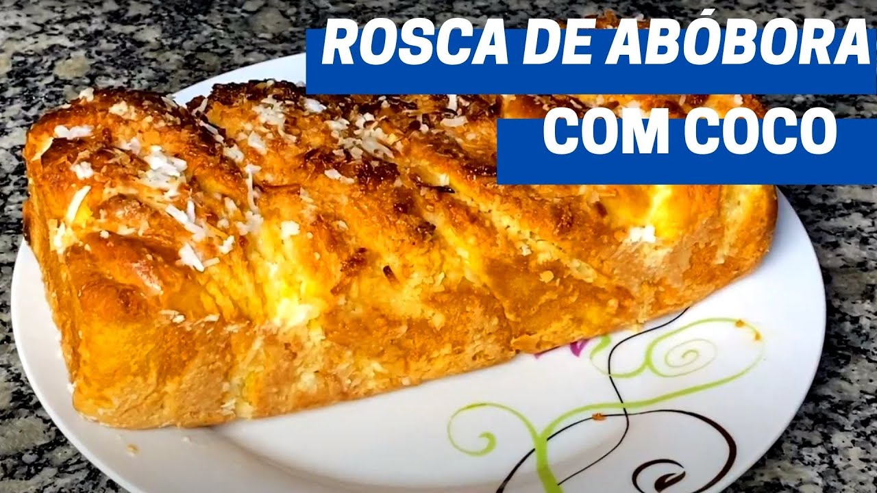 Rosca de abóbora com coco de fermentação natural