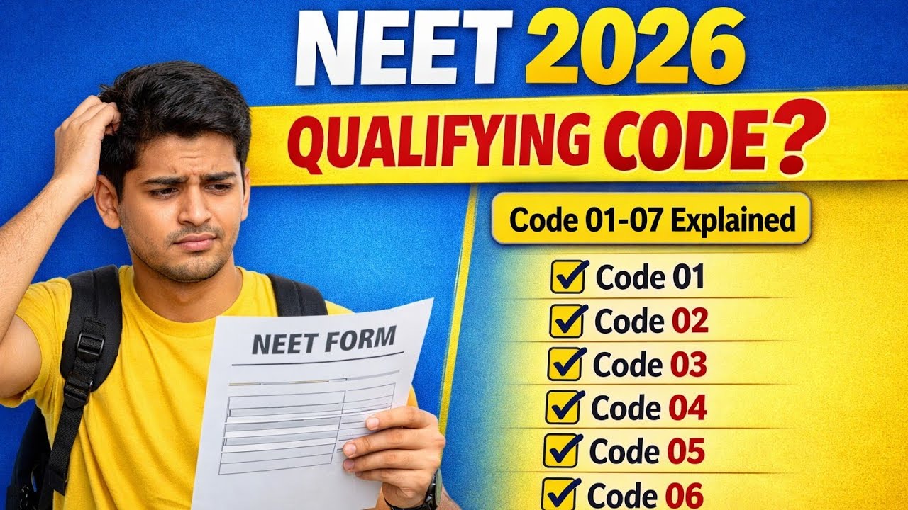 NEET 2026 Registration Qualifying Codes Explained | Code 01 to 07 | कौन सा Code चुनें? Be careful 