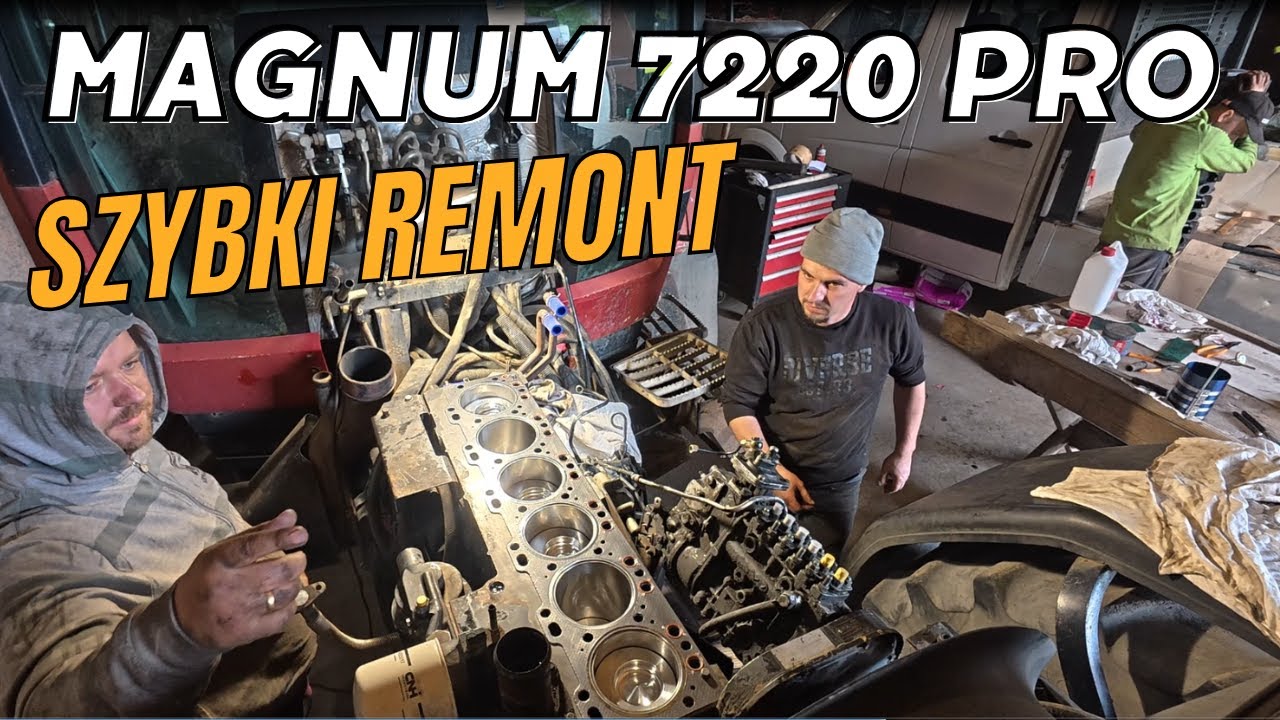 Składamy silnik do ciągnika z Czech. Magnum 7220 Pro. Nowe zestawy naprawcze do silnika.