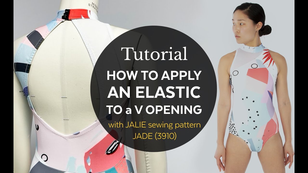 How to finish a V with an elastic (Jalie Patterns Jade 3910)