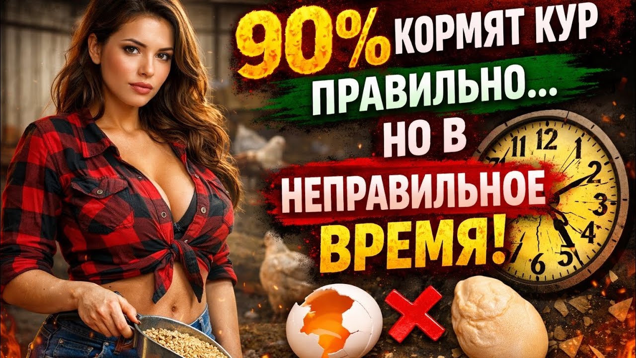 ⛔ Хватит губить кур! 90% кормят правильно, но В НЕПРАВИЛЬНОЕ время❌ 