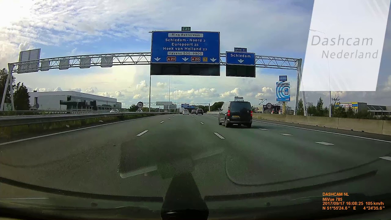 Time Lapse: Rotterdam - Spijkenisse via the Van Brienenoordbrug, BeNeLuxTunnel and the Botlektunnel!