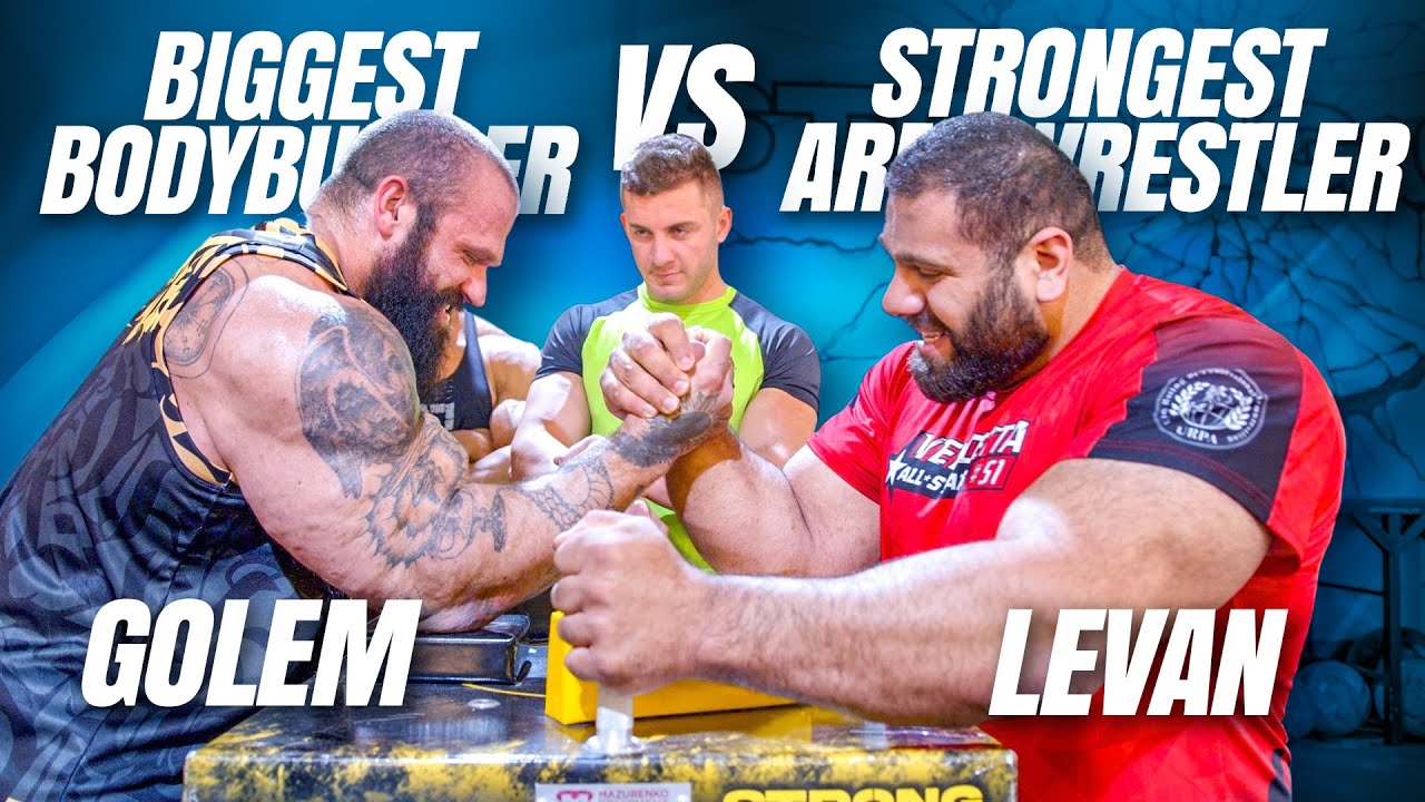 WORLD'S BIGGEST BODYBUILDER vs WORLD'S STRONGEST ARM WRESTLER!