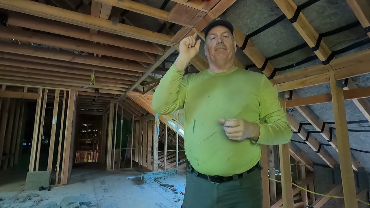 Insulating the walls and under the roof deck with Rockwool