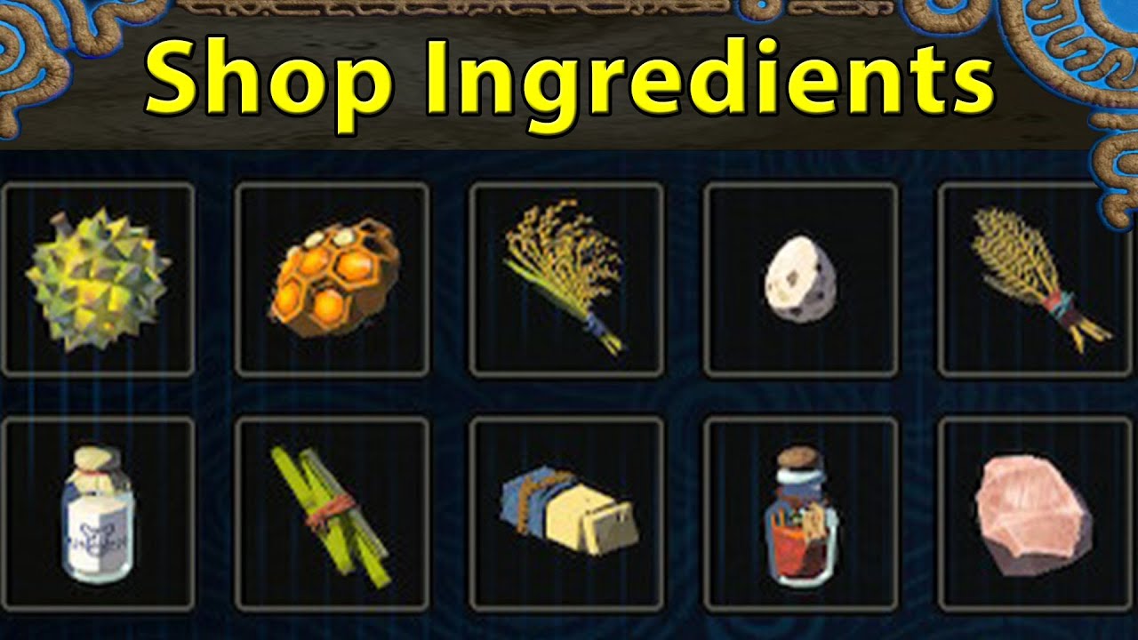 Hyrule Warriors: Age of Calamity | Top 10 Shop Ingredients and the Cooking Dishes That Use Them
