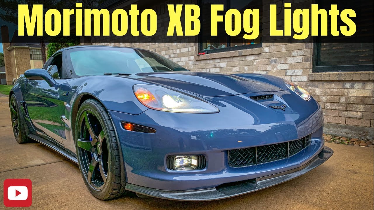 CORVETTE C6 MORIMOTO XB FOG LIGHTS - Unbox, Install, Driving Test and Car Montage!
