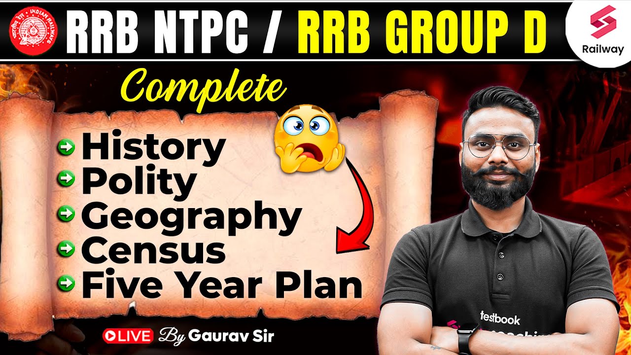 Complete History, Polity, Geography Marathon Class for RRB NTPC/ Group D 2025 | GK GS by Gaurav Sir