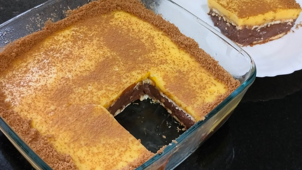 Biscuit Chocolate custard Pudding | Tingles Malayalam