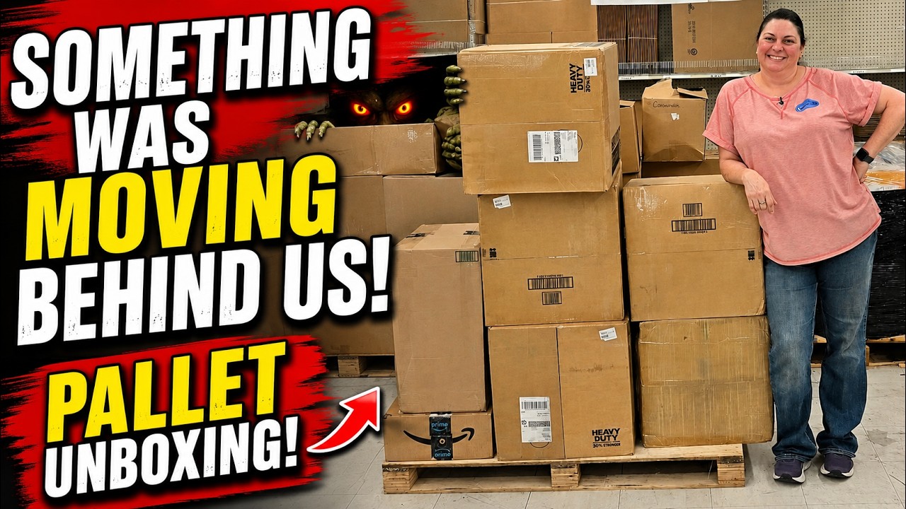 Something Was MOVING Behind Us During This Massive Pallet Unboxing! 😱