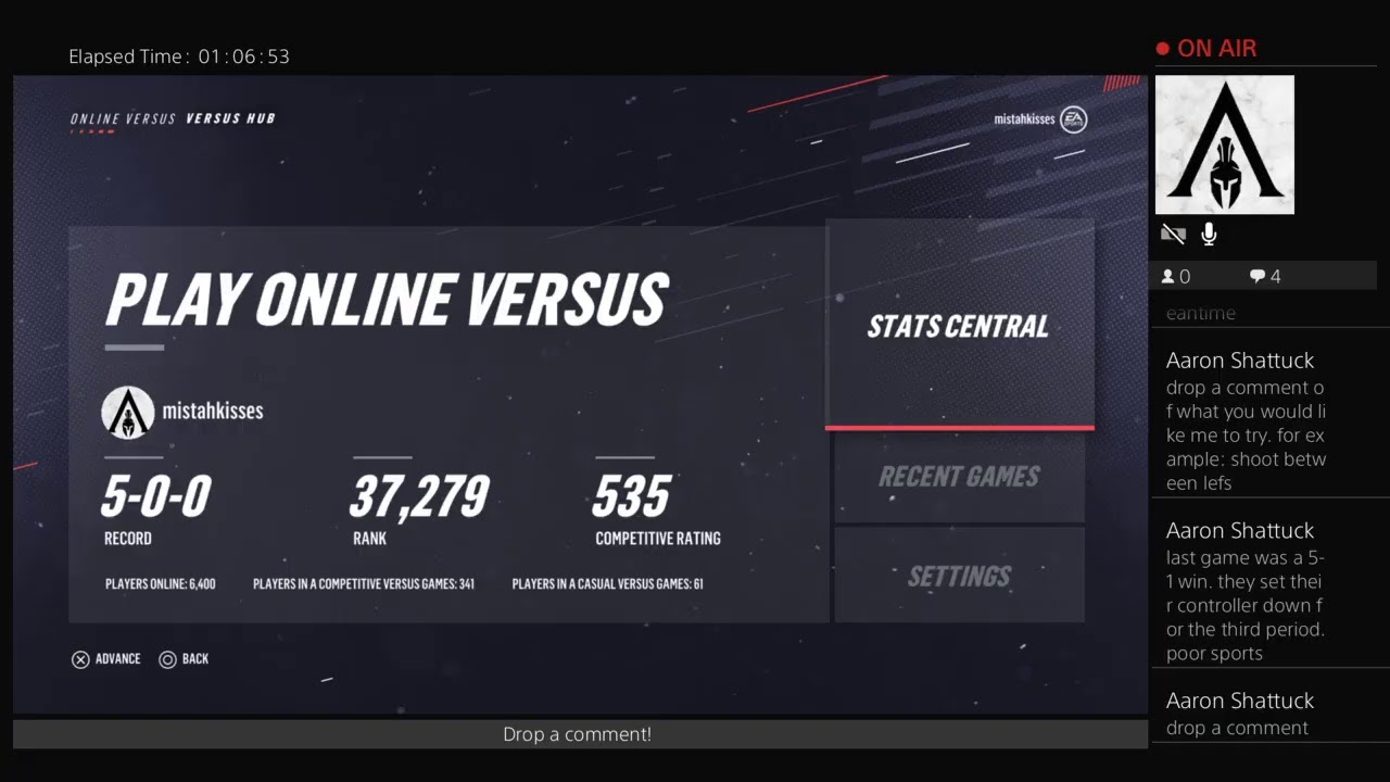 NHL 19 1v1 online ranked