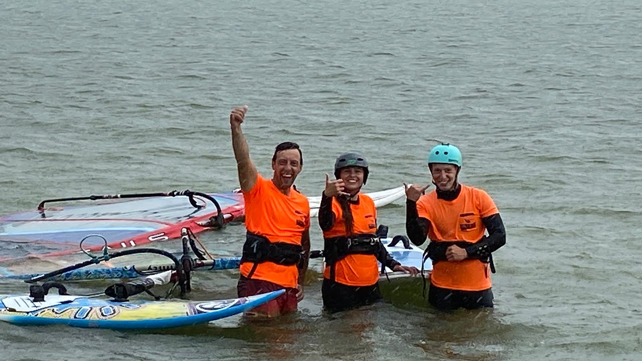 Full power of wind on Miedwie Sport #windsurfing #kitesurfing