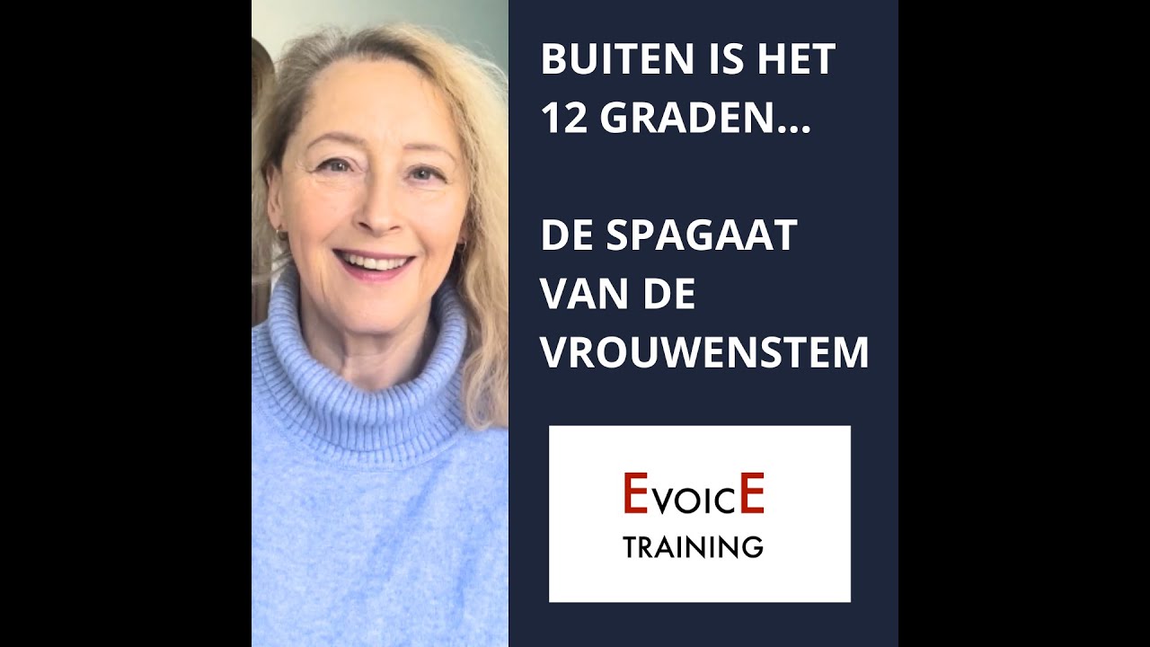 'Buiten is het 12 graden..', de spagaat van de vrouwenstem