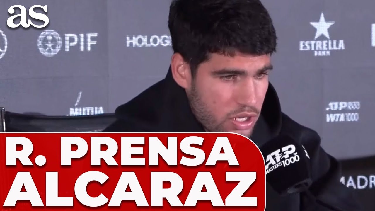 CARLOS ALCARAZ, RUEDA DE PRENSA COMPLETA | RENUNCIA al MUTUA MADRID OPEN