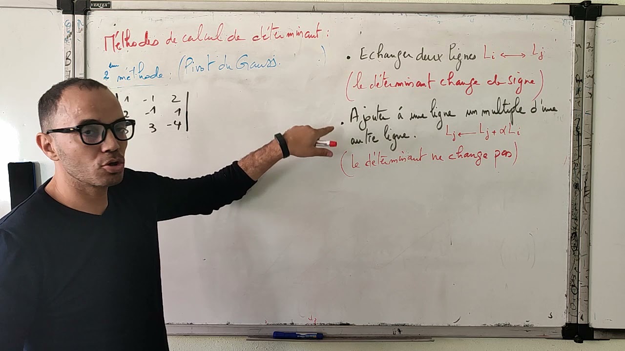 Calcul de déterminant (Méthode du pivot de Gauss. Partie 1)