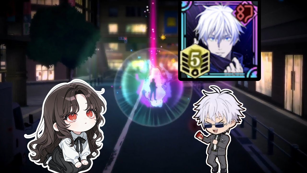 무량공처 고죠사토루 풀돌 달리는 영상【주술회전 팬텀퍼레이드】