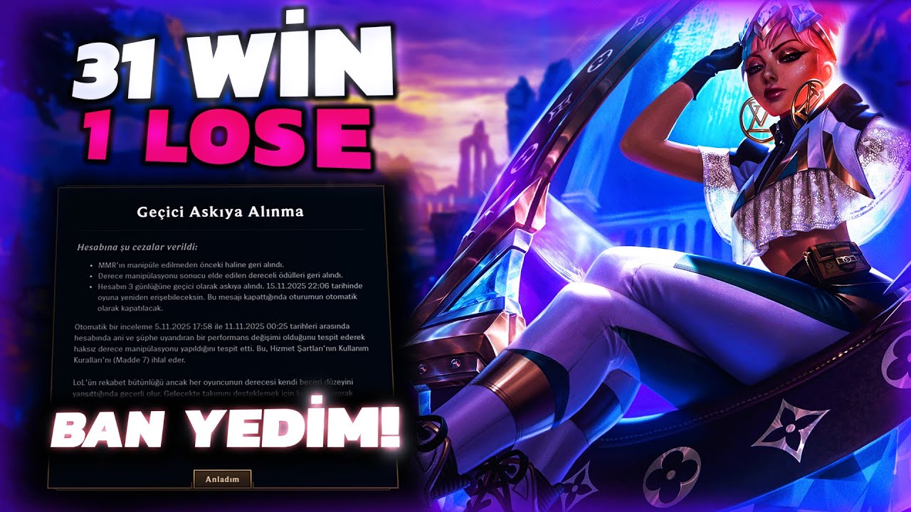 31 WİN 1 LOSE HESAP KASARKEN BAN YEDİM!? DOPAMINE MONTAJLI! @hate242