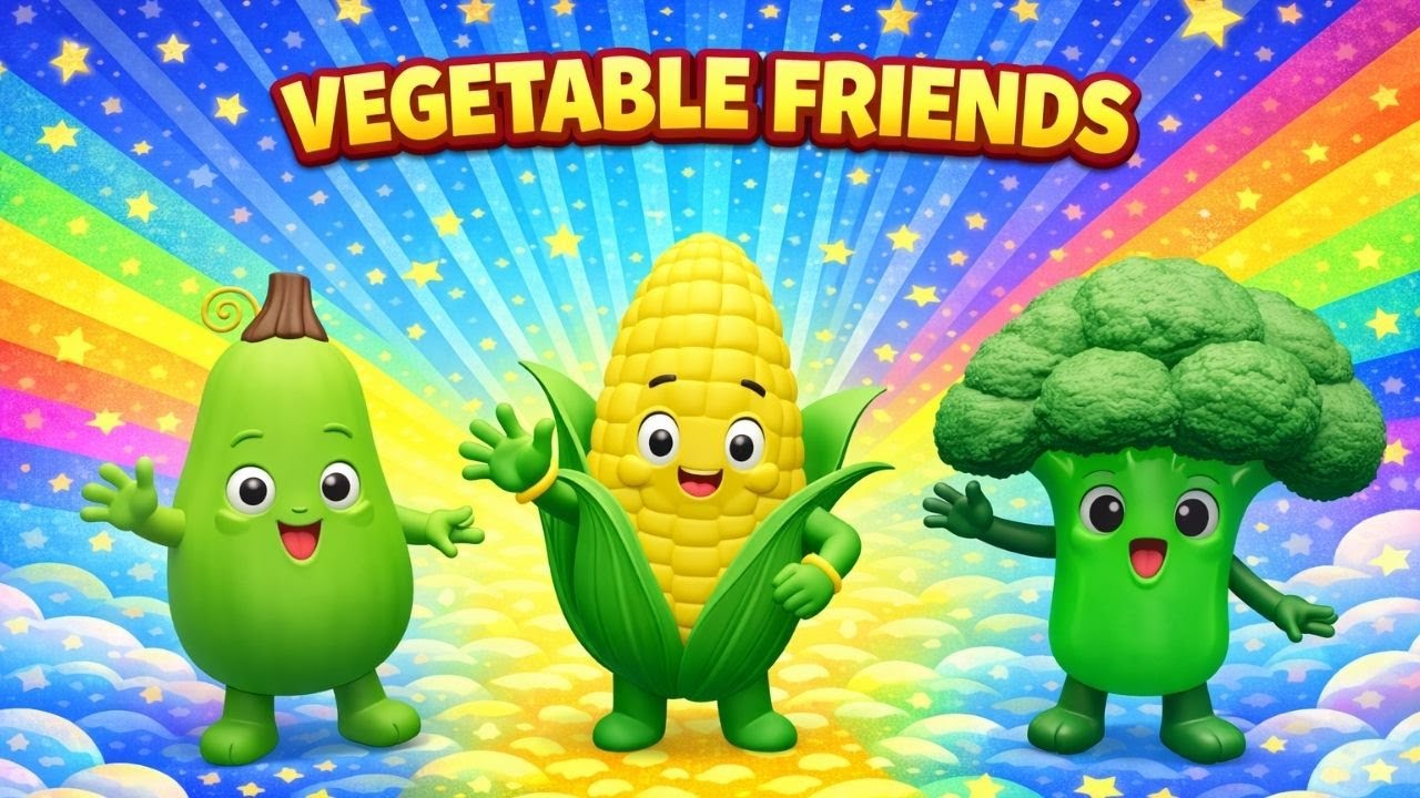 Learning Vegetables - Zucchini, Broccoli And Corn