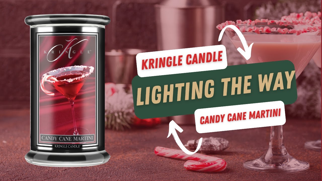 🔥 Освещая путь | Обзор свечей Candy Cane Martini от Kringle Candle 🍸 (Резервная коллекция 2025) 🎁