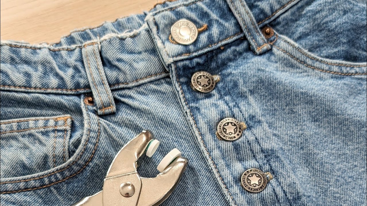 Zip rotta dei jeans 👉 mettiamo i bottoni | Un punto alla volta