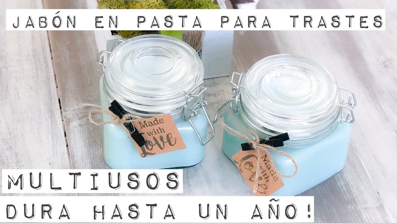 Diy como hacer jabón en pasta para lavar los trastes /te ahorra / multiusos