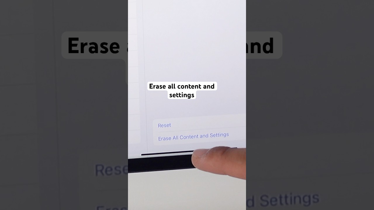 Как сбросить настройки iPad Pro до заводских за 22 секунды 📱😂 #apple #ipadpro