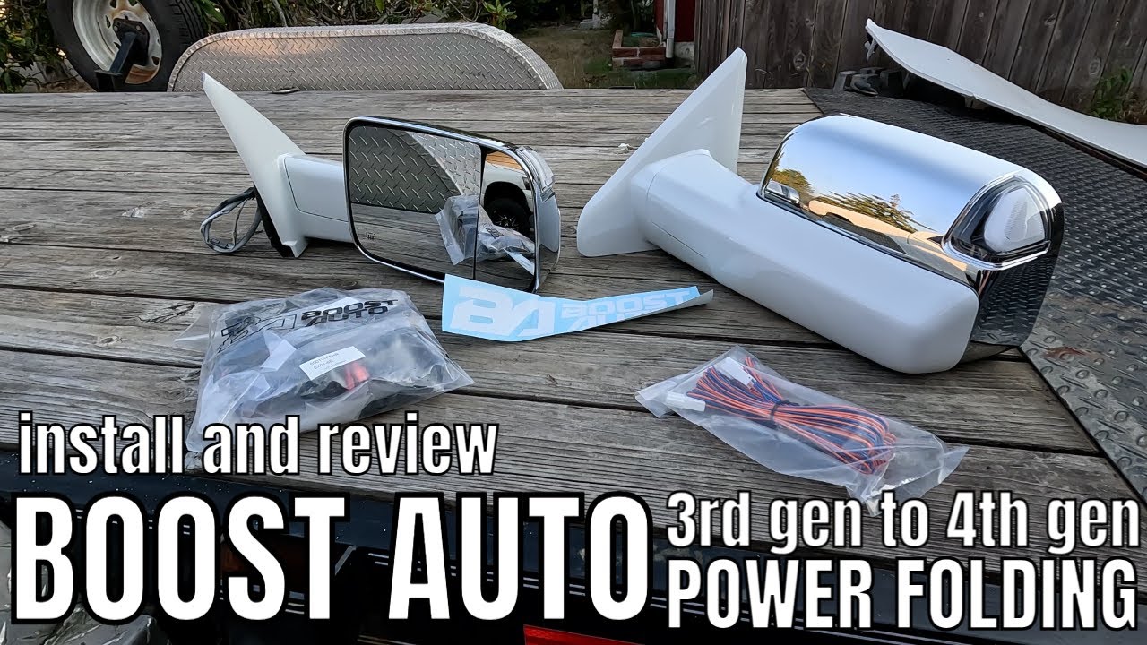 Boost Auto 3rd Gen Ram Mirror Install | POWER FOLDING