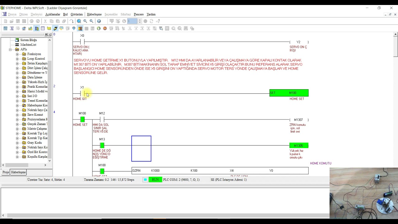 DELTA PLC DE SERVO STEP MOTOR HOME KOMUTU