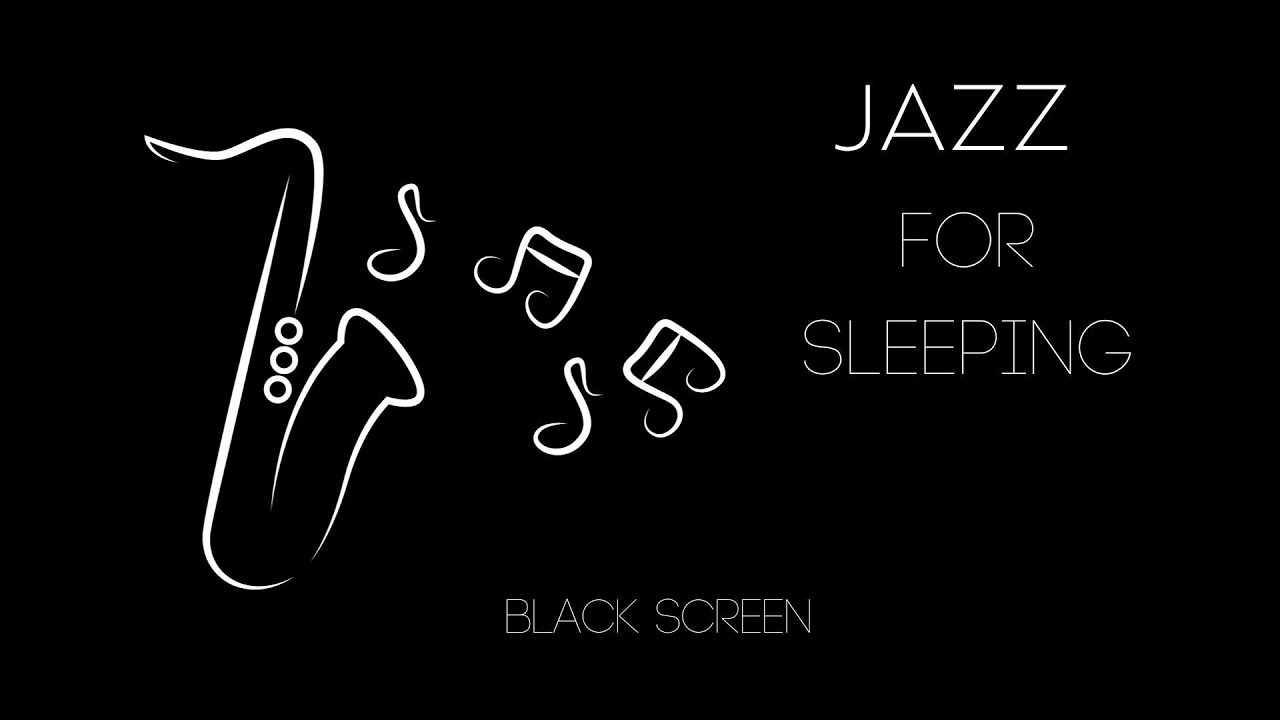 Soft Calm Jazz For Sleeping Dark Screen Saxophone 8 hours Relaxing Music For Positive Mood
