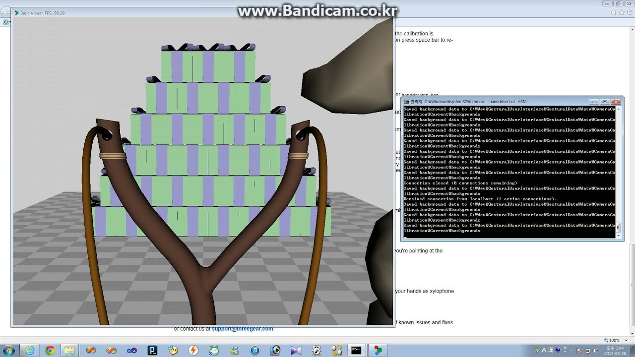 3Gear System SDK Demo : 11_slingshot