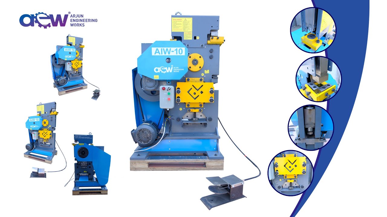 AIW-10 (50 TON) Combined Cutting and Punching Machine | Iron Worker Machine #ironworkers #ironworker