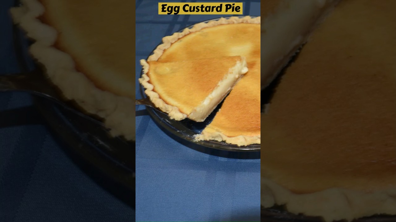 Egg Custard Pie - Mom's Recipe #eggcustardpie #mennonitecooking #shorts