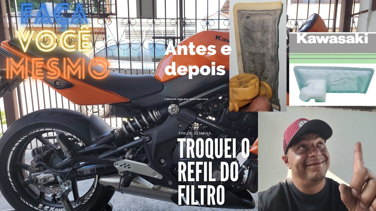 troca pre filtro da bomba kawasaki er6n